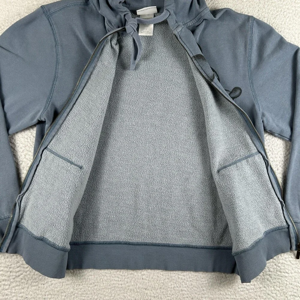 Disney Hoodie Mens Small Blue Full Zip Mickey Mouse Walt Disney World Graphic